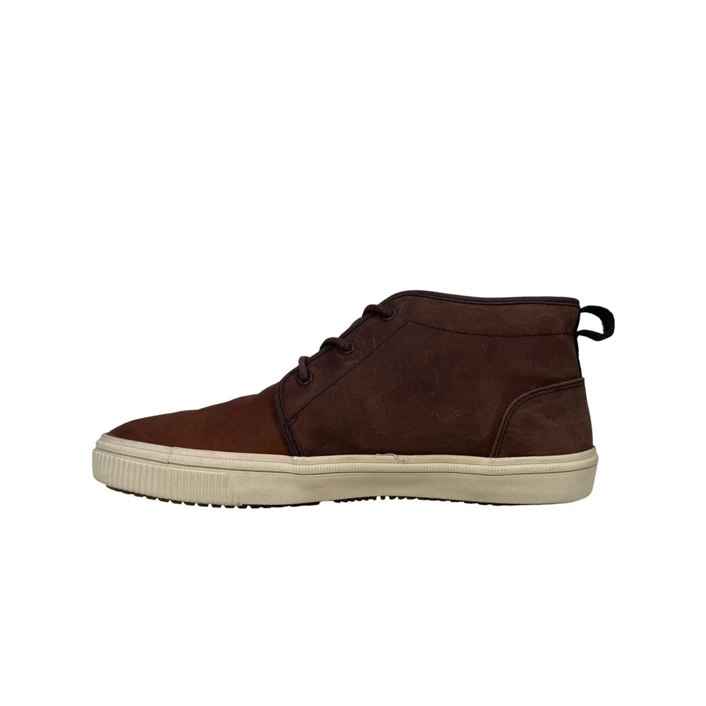 Toms Carlo Mid Terrain Sneaker Boot Mens 10 Clove Brown Leather Water Resistant